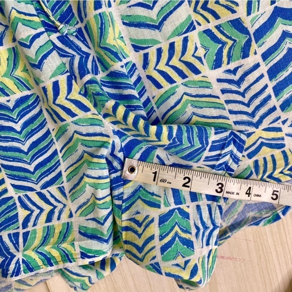 Vineyard Vines Linen Blend blue white pull on shorts size L - Picture 8 of 9